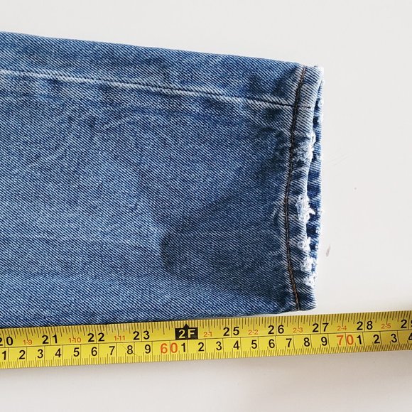 Levi's - Blue Wedgie Icon Straight Jeans In Partner in Crime Wash - Size 26 - Picture 13 of 13